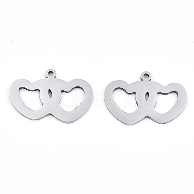 Non-Tarnish Valentine's Day 201 Stainless Steel Charms STAS-S081-078-1