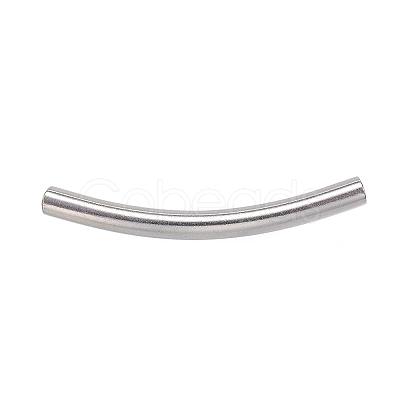 Tarnish Resistant 304 Stainless Steel Curved Tube Beads STAS-F040-43-P-1