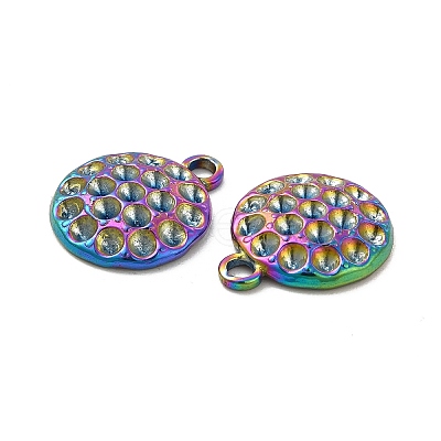 Ion Plating(IP) 304 Stainless Steel Pendants Rhinestone Settings STAS-B032-27MC-1