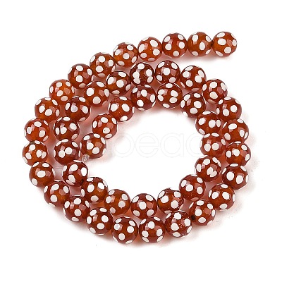 Tibetan Style dZi Beads Strands G-NH0018-E01-01-1