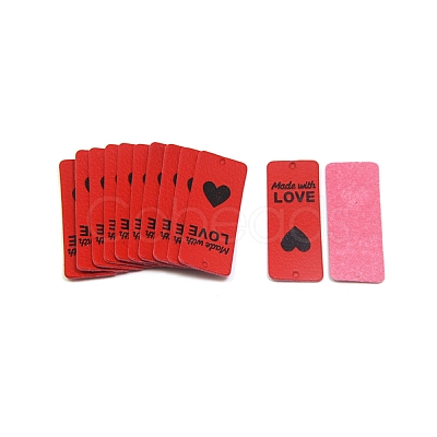 Valentine's Day PU Leather Labels PW-WG14950-08-1