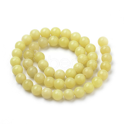 Natural Lemon Jade Beads Strands G-S259-46-10mm-1