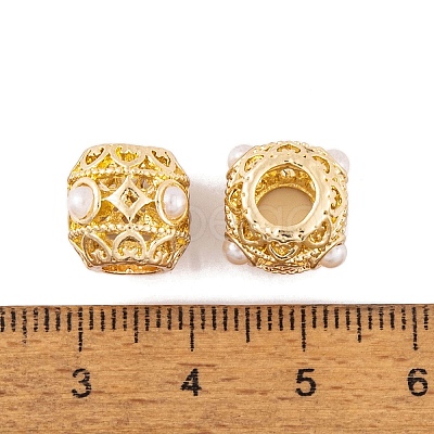 Rack Plating Alloy European Beads FIND-C055-06G-1