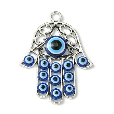 Blue Evil Eye Alloy Big Pendants PALLOY-JF02358-02-1