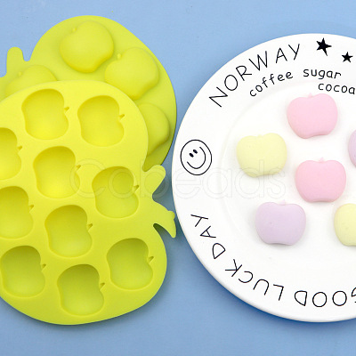 DIY Apple Shape Food Grade Silicone Molds SOAP-PW0001-105-1