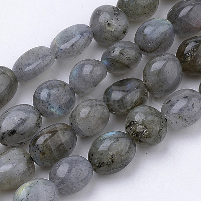 Natural Labradorite Beads Strands X-G-Q952-12-6x8-1