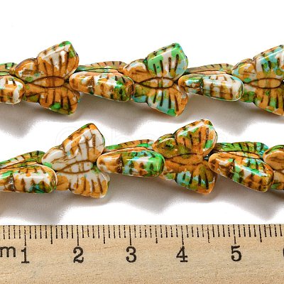 Spray Painted Synthetic Turquoise Beads Strands G-E617-A03-02-1