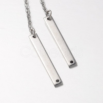 Trendy Stainless Steel Bar Dangle Earrings EJEW-JE01586-1