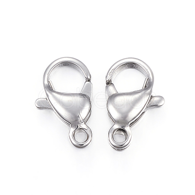 304 Stainless Steel Lobster Claw Clasps X-STAS-H353-B-02-1