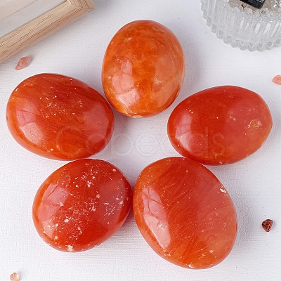 Natural Red Aventurine Palm Stones WG36837-01-1