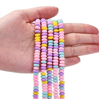 Handmade Polymer Clay Beads Strands X-CLAY-N008-008M-1