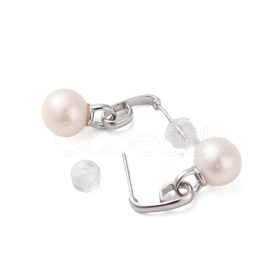 925 Sterling Silver Studs Earring EJEW-H002-03P-1