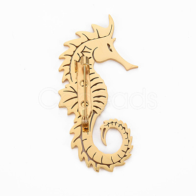 Sea Horse Brooch JEWB-N007-004G-FF-1