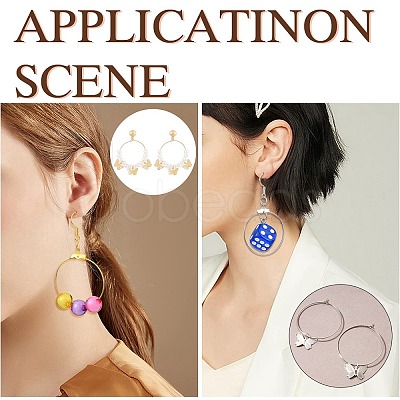 DIY Iron Ring Dangle Earring Making Kits DIY-YW0008-93-1