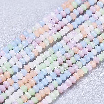 Opaque Glass Beads Strands GLAA-L030-A02-1