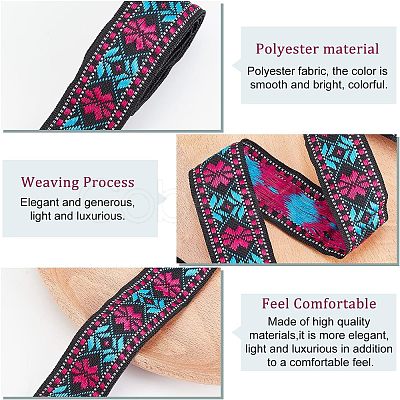 Ethnic Style Polyester Ribbons OCOR-WH0074-29-1