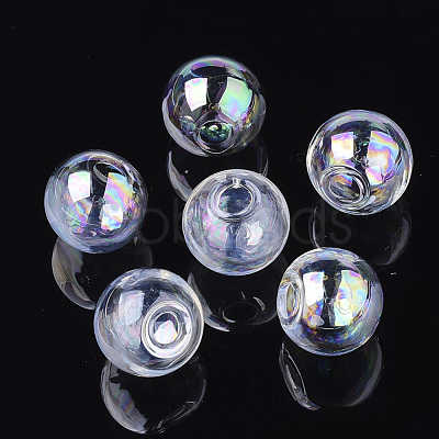 Round Handmade One Hole Blown Glass Globe Ball Bottles BLOW-R002-16mm-AB-1