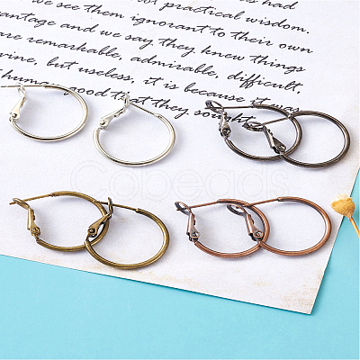 Brass Hoop Earrings KK-CD0001-10-1