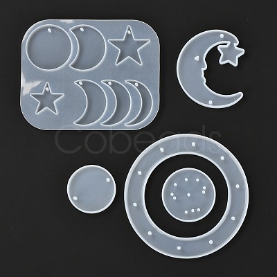 DIY Star & Moon Wind Chime Making Kits DIY-P028-17-1