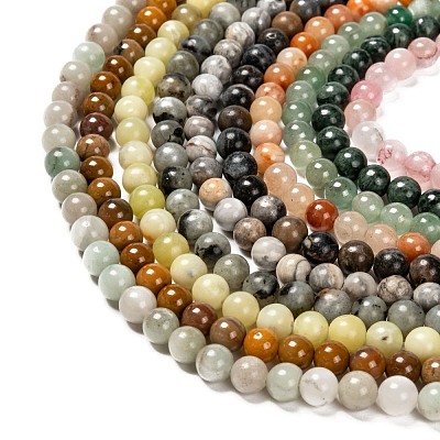 Natural Gemstone Beads Strands G-F591-03M-8mm-1