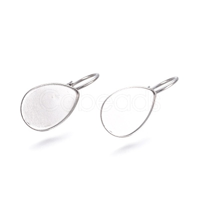 Non-Tarnish 304 Stainless Steel Leverback Earring Findings STAS-E474-07P-1