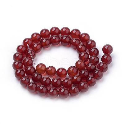 Natural Carnelian Beads Strands X-G-S259-32-8mm-1