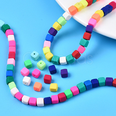 Handmade Polymer Clay Beads Strands X-CLAY-T020-09-1