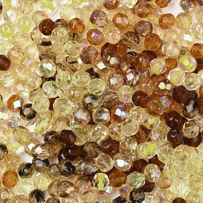 Fire-Polished Czech Glass Beads LAMP-O017-151-YM6-1