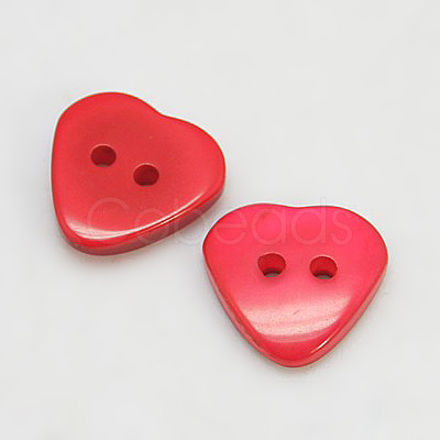 Resin Buttons RESI-D032-12x11mm-03-1