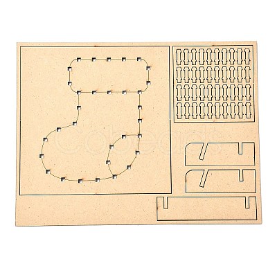 Christmas Themed DIY Nail String Art Kit for Adults DIY-P014-D04-1