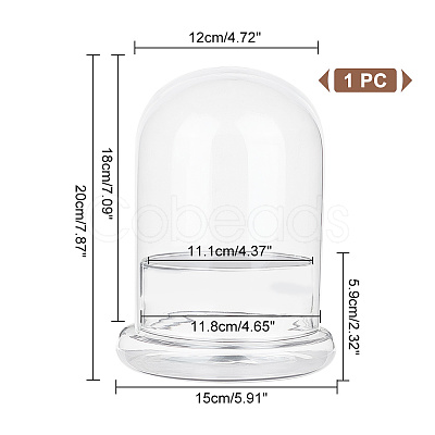 Glass Dome Cover DJEW-WH0034-85B-1