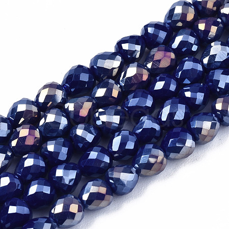 Opaque Glass Beads Strands EGLA-T008-16B-1