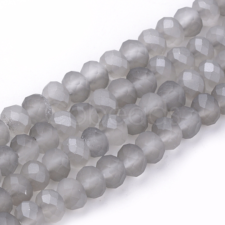 Electroplate Glass Beads Strands EGLA-S141-8mm-01D-1
