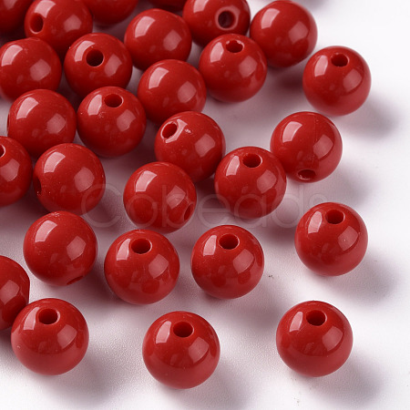 Opaque Acrylic Beads MACR-S370-C10mm-A14-1