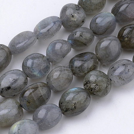 Natural Labradorite Beads Strands X-G-Q952-12-6x8-1