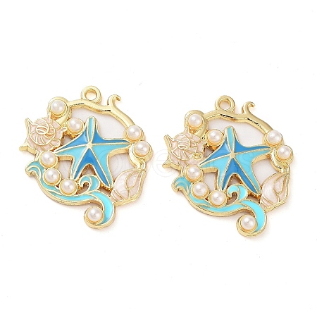 Rack Plating Alloy Enamel Pendants FIND-Q099-08C-03-1