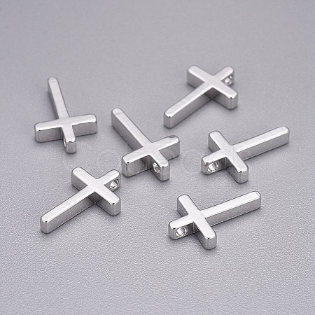 Brass Tiny Cross Charms X-KK-L189-05P-1