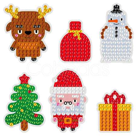 Christmas Theme DIY Diamond Painting Stickers Kits for Kids DIY-H123-03-1