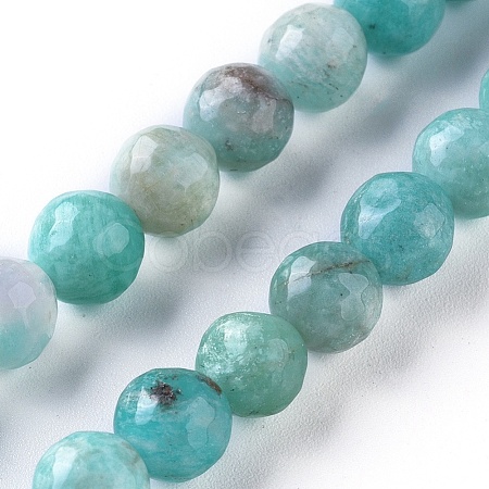 Natural Amazonite Beads Strands G-F653-02-B-1