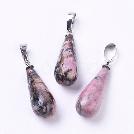 Natural Rhodonite Pendants G-G804-A11-1