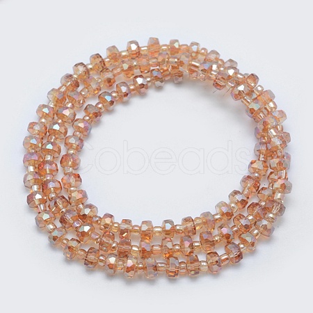 Electroplate Glass Beads Strands EGLA-G026-FR03-1