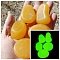 Resin Imitation Luminous Stone Display Decoration, Nuggest, Goldenrod, 45mm