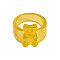 Resin Plain Band Rings, Goldenrod, Inner Diameter: 17mm