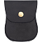 New Men's Leather Card Holders, Waist Belt Wallets, with Alloy Snap Button, Black, 9.8x7.85x0.7cm