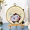 DIY Punch Embroidery Beginner Kits, including Embroidery Fabric & Hoop & Yarn, Punch Needle Pen, Threader, Instruction, Monkey, 200mm