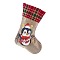 DIY Diamond Painting Christmas Stocking Kit, Including Burlap Socks, Resin Rhinestones Bag, Diamond Sticky Pen, Tray Plate & Glue Clay, Penguin, 350x200mm