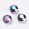 K9 Glass, Imitation Austrian Crystal Beads, Grade AAA, Faceted, Flat Round, Colorful, 8x5mm, Hole: 0.9~1mm