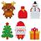 Christmas Theme DIY Diamond Painting Stickers Kits for Kids, with Rhinestones and Diamond Painting Tools, Elk & Snowman & Christmas Tree & Santa Claus & Gifts, Mixed Color, 22.9x7.9x2.4cm