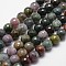 Natural Indian Agate Beads Strands, Faceted, Round, 6mm, Hole: 1mm, about 61pcs/strand, 14.9 inch~15.1 inch