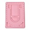 Flocking PE Bead Design Boards, Bracelet Design Board, with Graduated Measurements, DIY Beading Jewelry Making Tray, Rectangle, Pink, 32.7x24x1.55cm